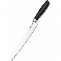 Кухонный хлебный нож Bker Core Professional Bread Knife, 220 мм, сталь X50CrMoV15, рукоять пластик купить в Серпухове