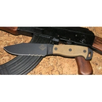 Нож с фиксированным клинком Ontario «RD6 Tan micarta», зубцы купить в Серпухове