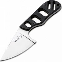 Нож с фиксированным клинком шейный Chad Los Banos Design SFB Neck, Boker Plus 02BO321, сталь 440C Satin, рукоять стеклотекстолит G10 купить в Серпухове