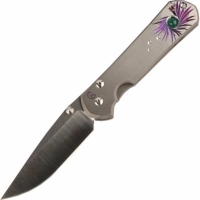 Нож складной Chris Reeve Large Sebenza 21 Agate Cabochon, сталь CPM-S35VN, рукоять титан купить в Серпухове