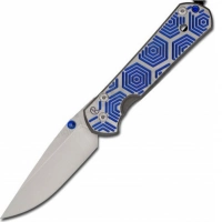 Нож складной Chris Reeve Large Sebenza, сталь CPM S35VN, рукоять титан с рисунком Blue Hex купить в Серпухове