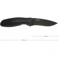 Нож складной Kershaw 1670BLK Blur Black, сталь Sandvik 14C28N, рукоять анодированный алюминий купить в Серпухове