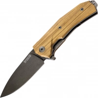 Нож складной LionSteel KUR BUL Olive Wood, сталь Stonewashed & PVD-Coated Uddeholm Sleipner®, рукоять оливковое дерево купить в Серпухове