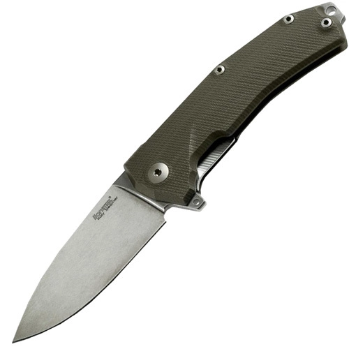 Нож складной LionSteel KUR GR G10 Green Flipper, сталь Uddeholm Sleipner®, стеклотекстолит, зелёный