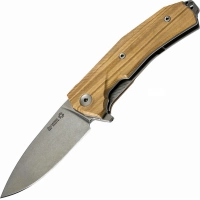 Нож складной LionSteel KUR UL Olive Wood Flipper, сталь Uddeholm Sleipner®, рукоять оливковое дерево купить в Серпухове