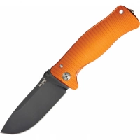 Нож складной LionSteel SR1A OB ORANGE, сталь D2 Black Finish, рукоять алюминий (Solid®), оранжевый купить в Серпухове