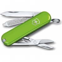 Нож Victorinox Classic SD Colors, Smashed Avocado (0.6223.43G) светло-зелёный, 7 функций 58мм купить в Серпухове