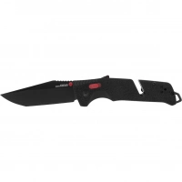 Полуавтоматический складной нож Trident Mk3 Black-Red Tanto, сталь D2, рукоять GRN купить в Серпухове